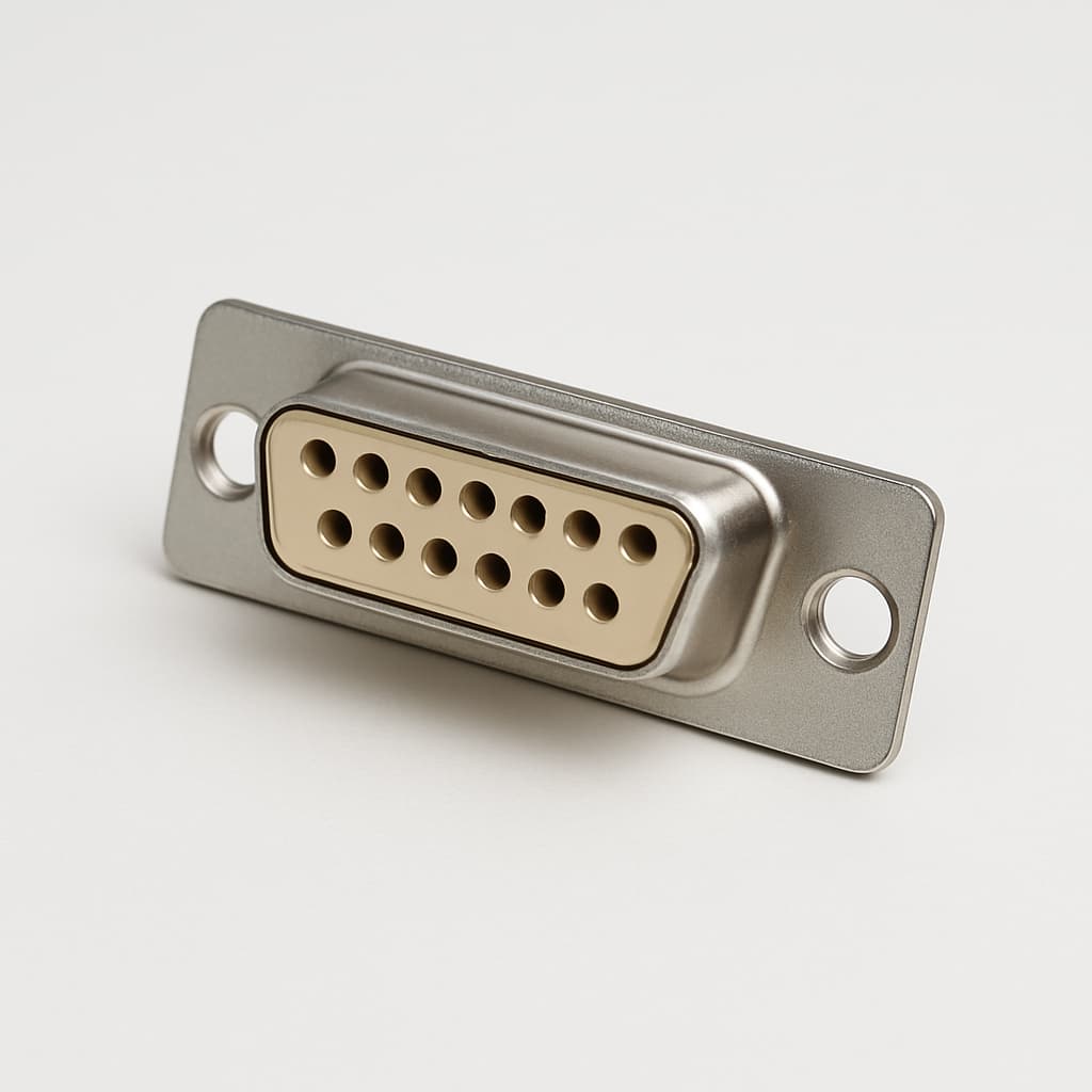 Molex / FCT 1731090406 (FU15S7) D-SUB CRP Receptacle 15 PN — illustrative AI-generated image