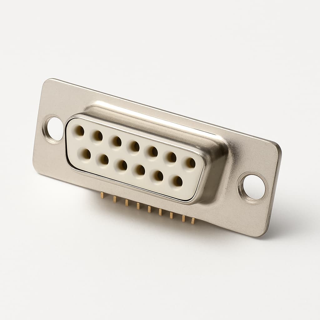 Molex / FCT 1731090831 (FU15S7-1475) D-SUB CRP Receptacle 15 PN — illustrative AI-generated image