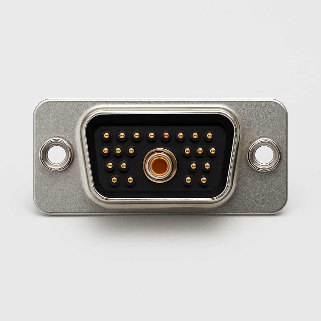 Molex / FCT 1731070650 (FU21W1P7-1475) D-Sub Plug 21W1 — illustrative AI-generated image
