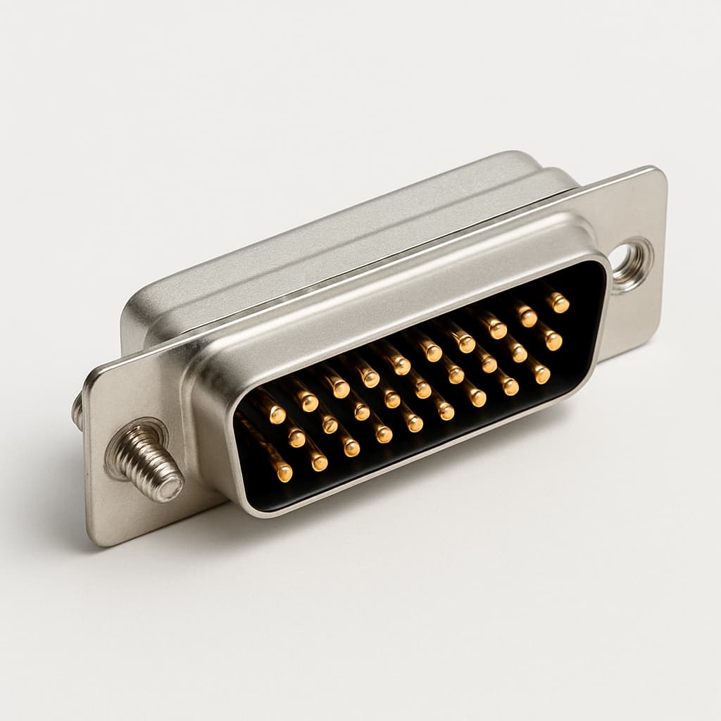 Molex / FCT 1731090803 (FU25P7-K121) D-Sub Plug — illustrative AI-generated image