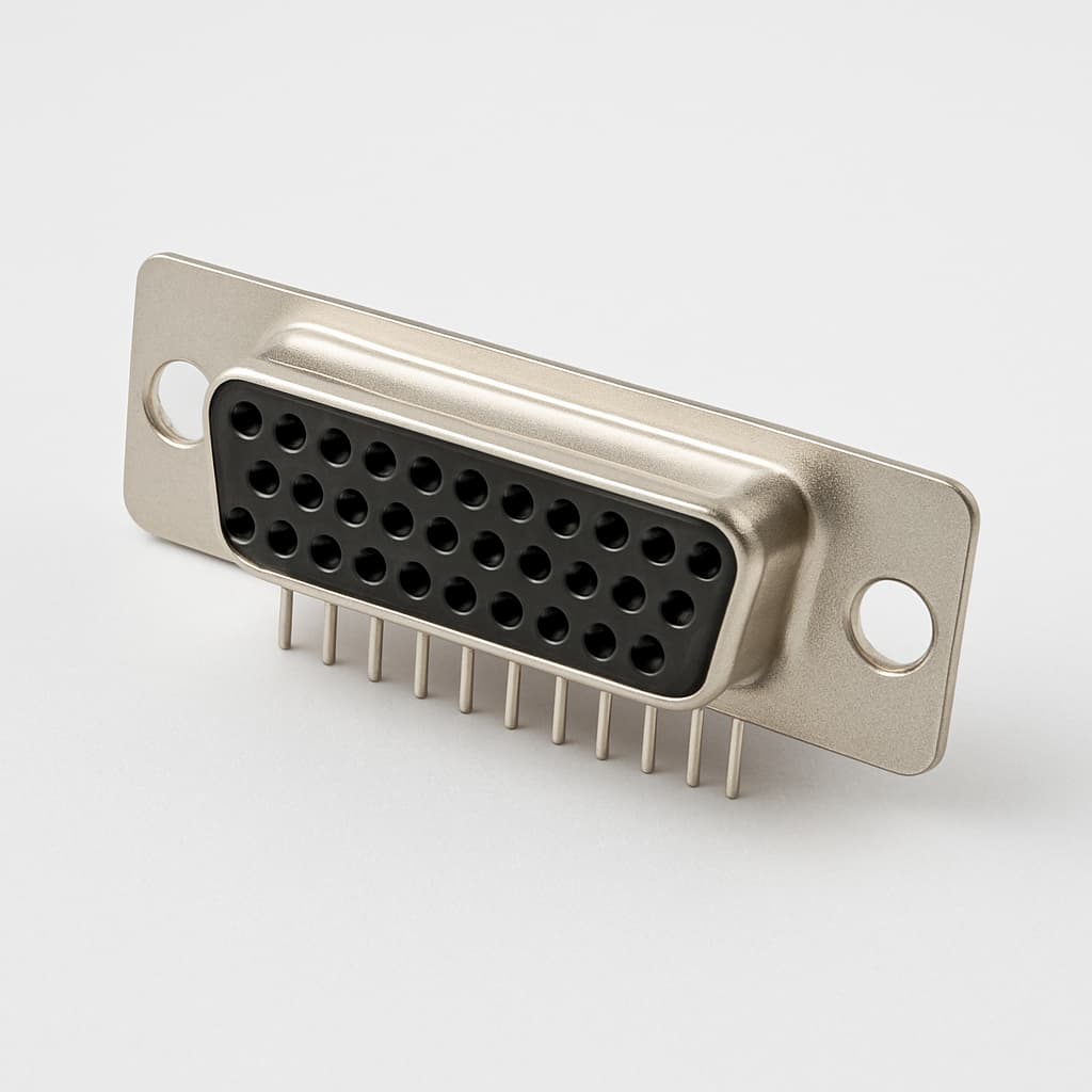 Molex / FCT 1731090833 (FU25S7-1475) D-Sub Receptacle — illustrative AI-generated image