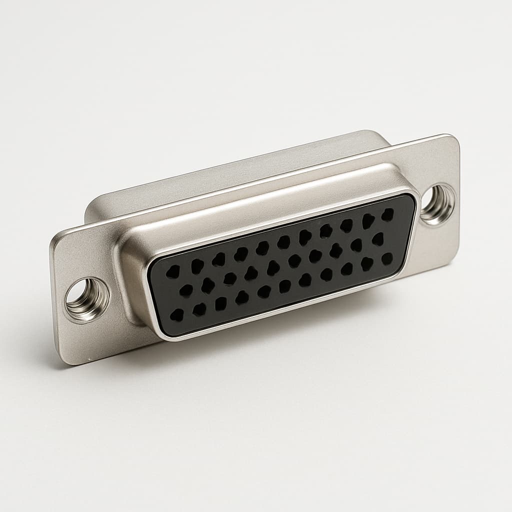 Molex / FCT 1731090615 (FU37P7-0970) D-Sub CRP Plug — illustrative AI-generated image