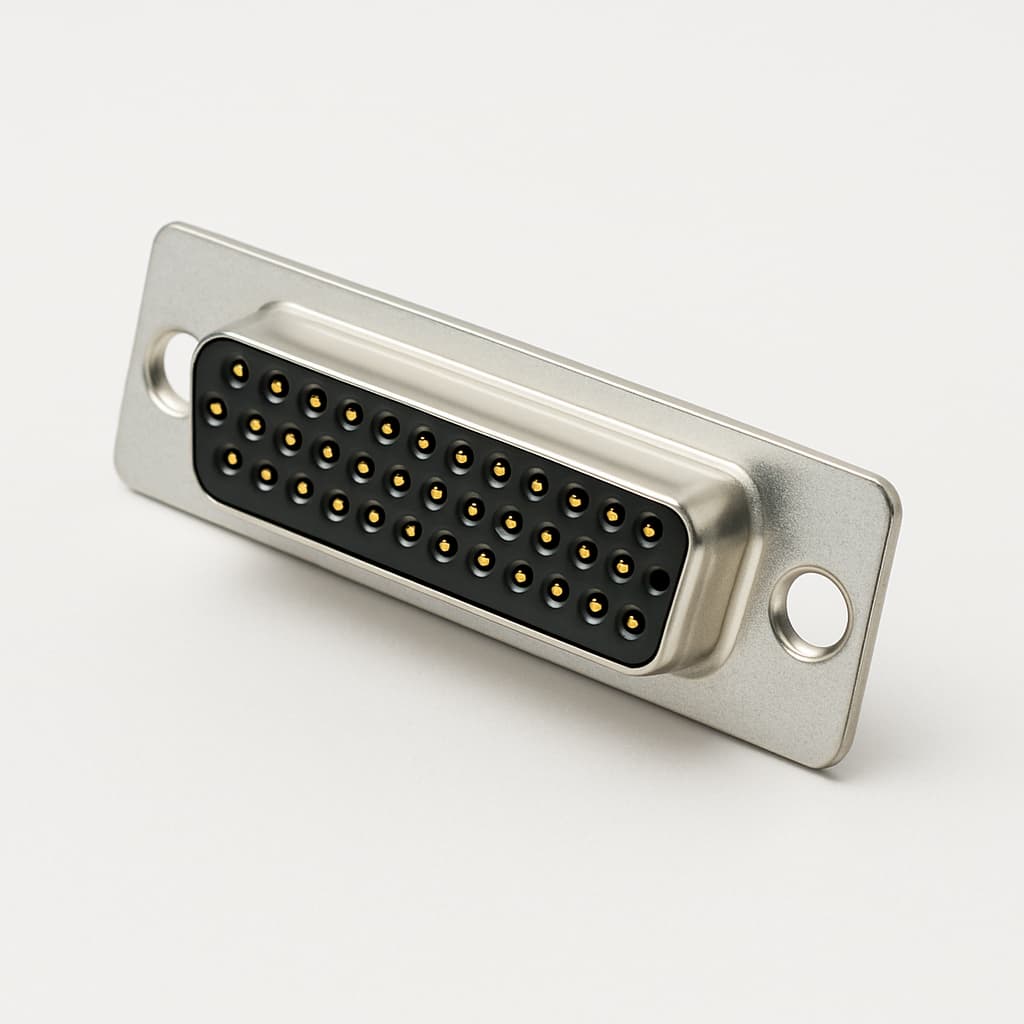 Molex / FCT 1731140334 (FU37S7-0860) D-SUB Receptacle — illustrative AI-generated image