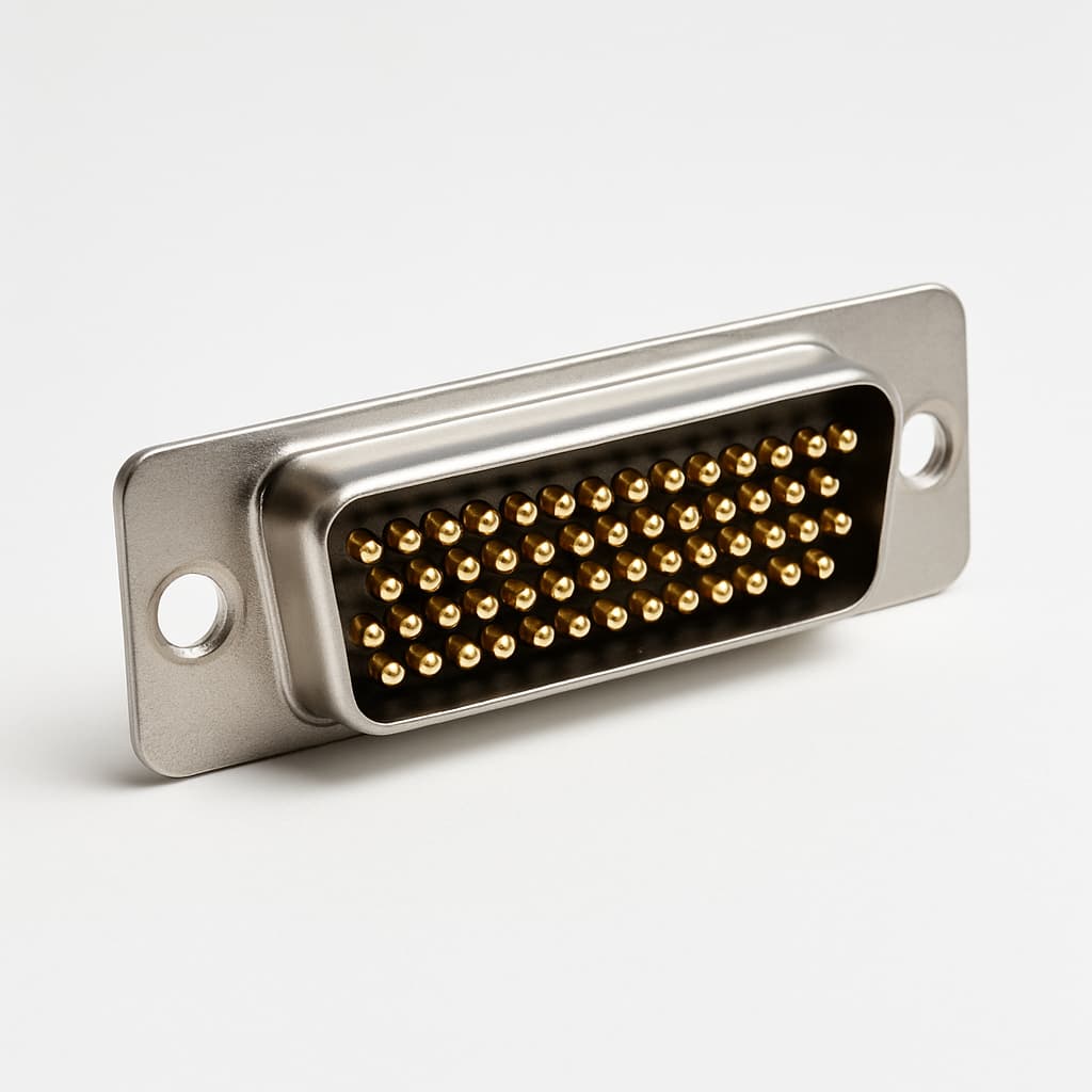 Molex / FCT 1731090490 (FU50P7) D-Sub Plug — illustrative AI-generated image
