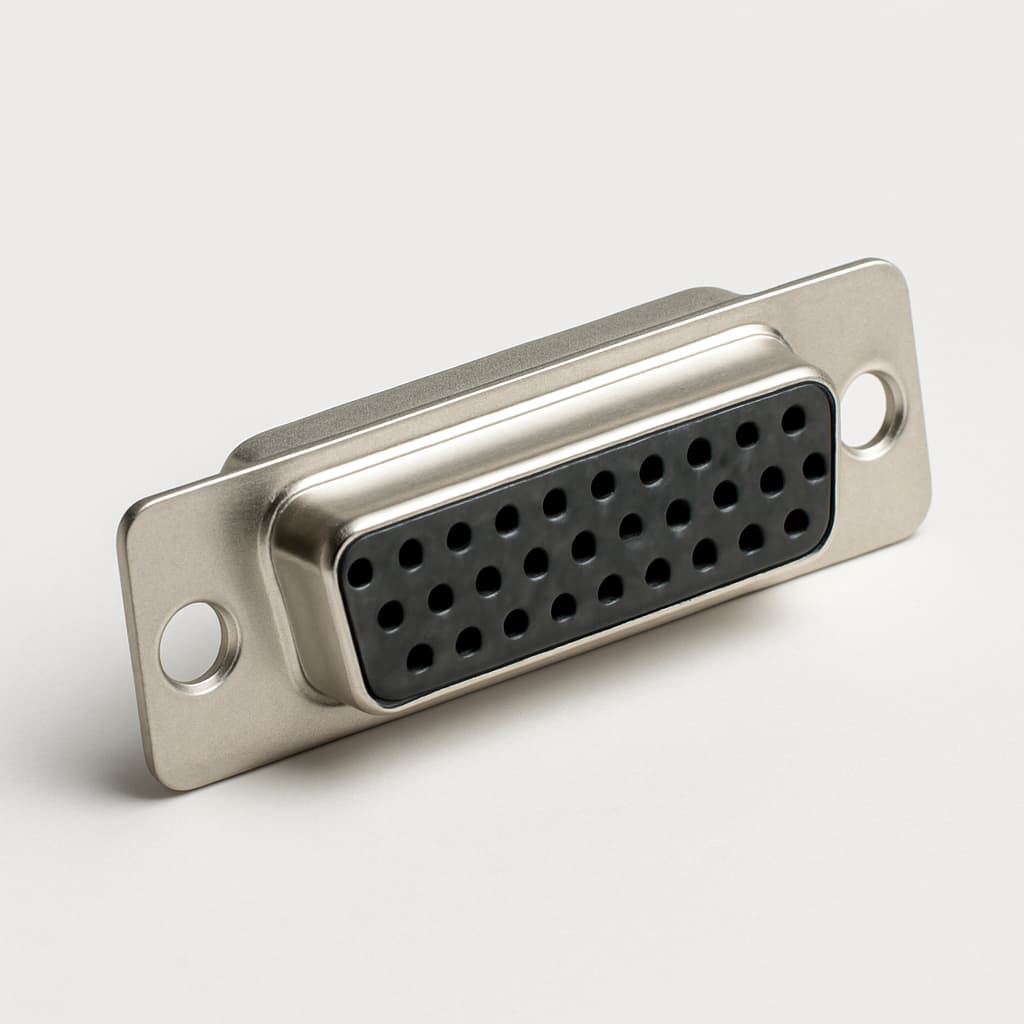 Molex / FCT 1731090677 (FUW25S7-K121) D-Sub Receptacle — illustrative AI-generated image