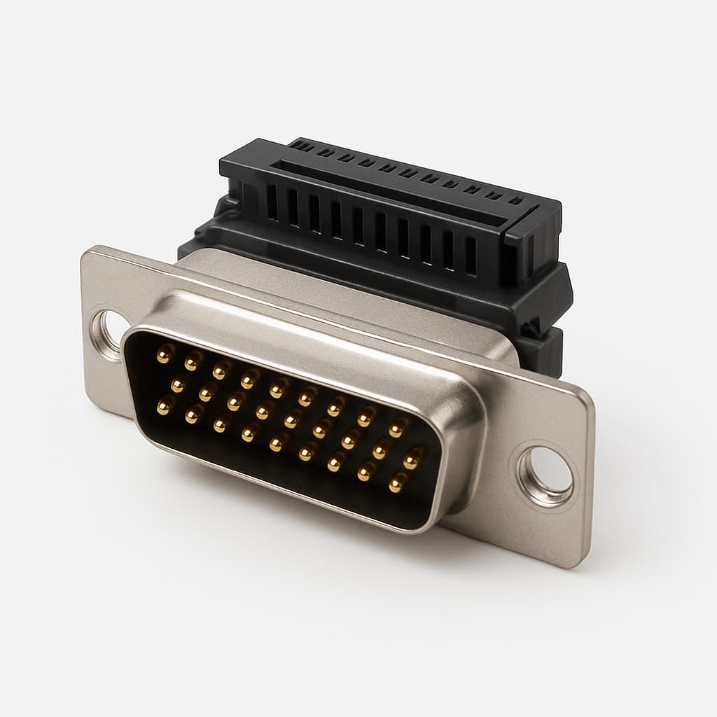Molex / FCT 1731091025 (FW37P15-K49) D-Sub IDC Plug — illustrative AI-generated image