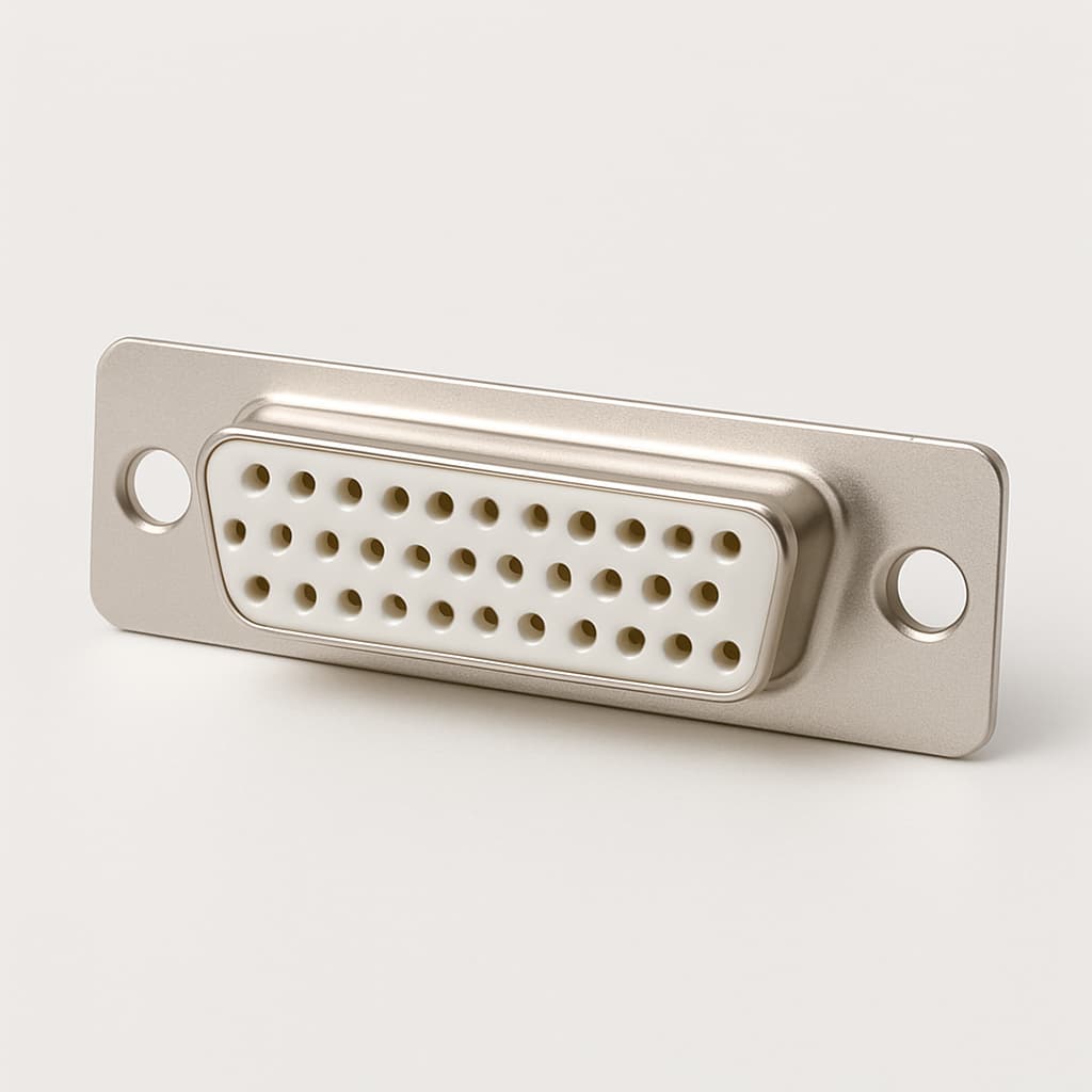 Molex / FCT 1731100039 (FWDF25SA) D-Sub Receptacle — illustrative AI-generated image