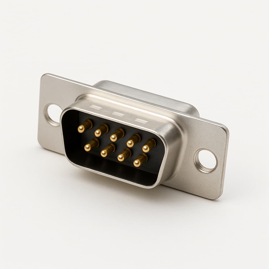 Molex / FCT 1731100040 (FWDFM09PA) D-Sub Plug, 09 Pin — illustrative AI-generated image