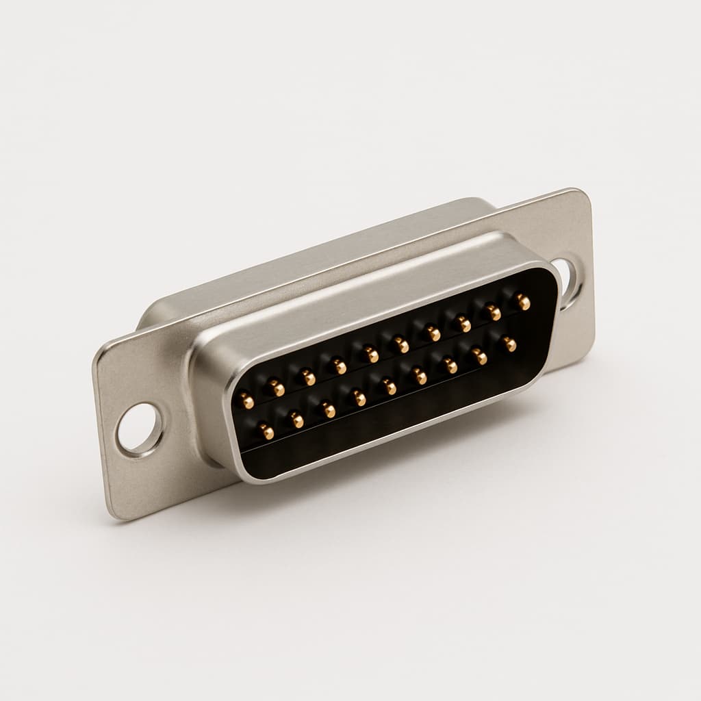 Molex / FCT 1731100042 (FWDFM25PA) D-Sub Plug — illustrative AI-generated image