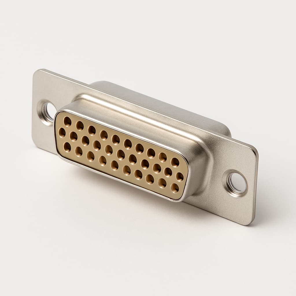 Molex / FCT 1731100147 (FWDFM25S-K413) D-SUB SDR Receptacle — illustrative AI-generated image