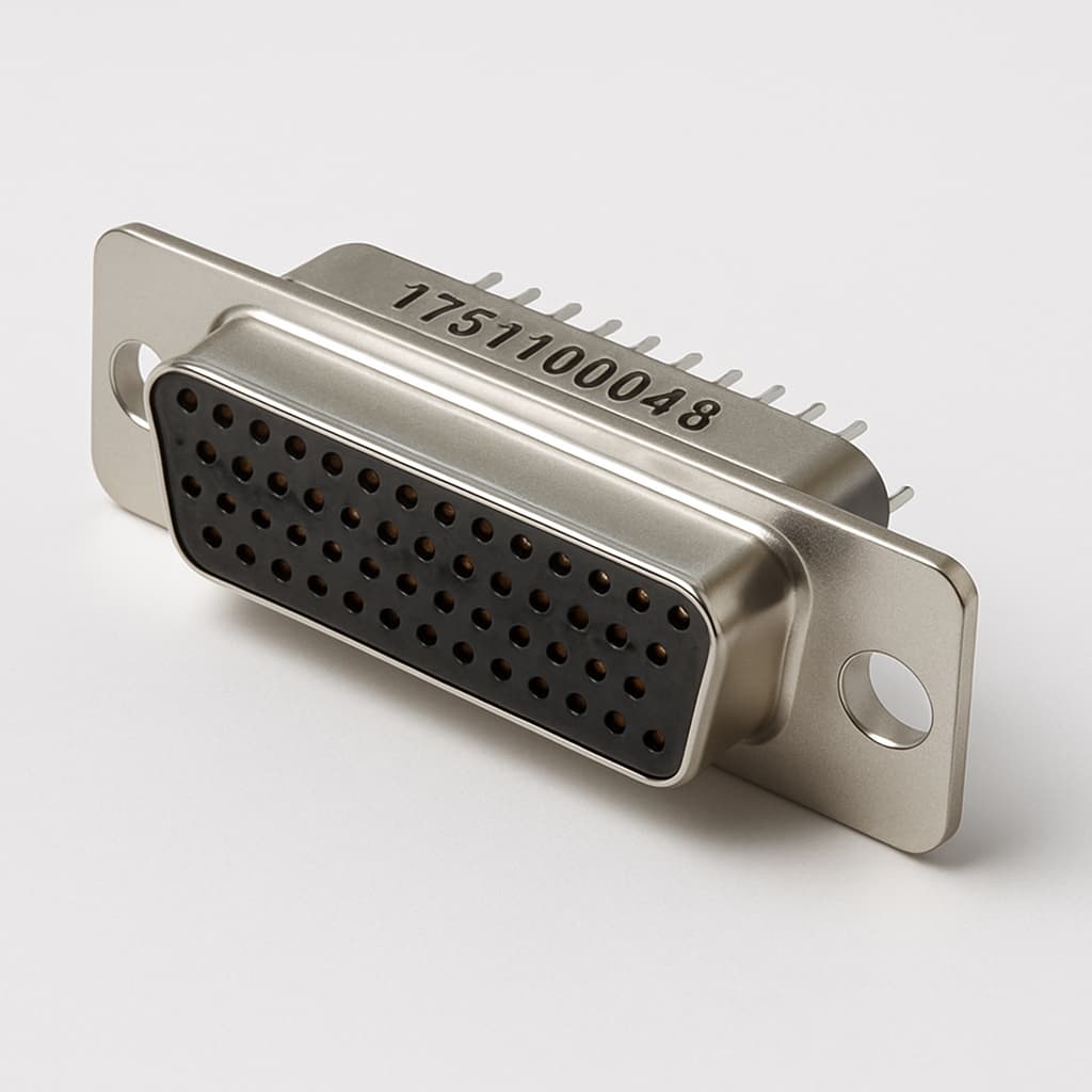 Molex / FCT 1731100048 (FWDFM37SA) D-Sub SDR Receptacle — illustrative AI-generated image