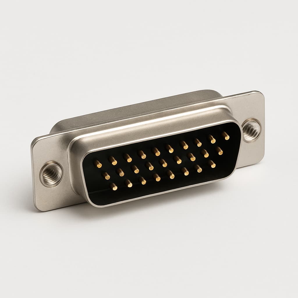 Molex / FCT 1727040047 (FWDR25PA) D-SUB Plug — illustrative AI-generated image