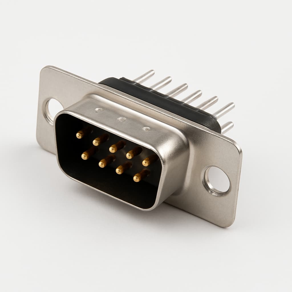 Molex / FCT 1731100063 (FWDRM09P1A) D-Sub PC Plug — illustrative AI-generated image