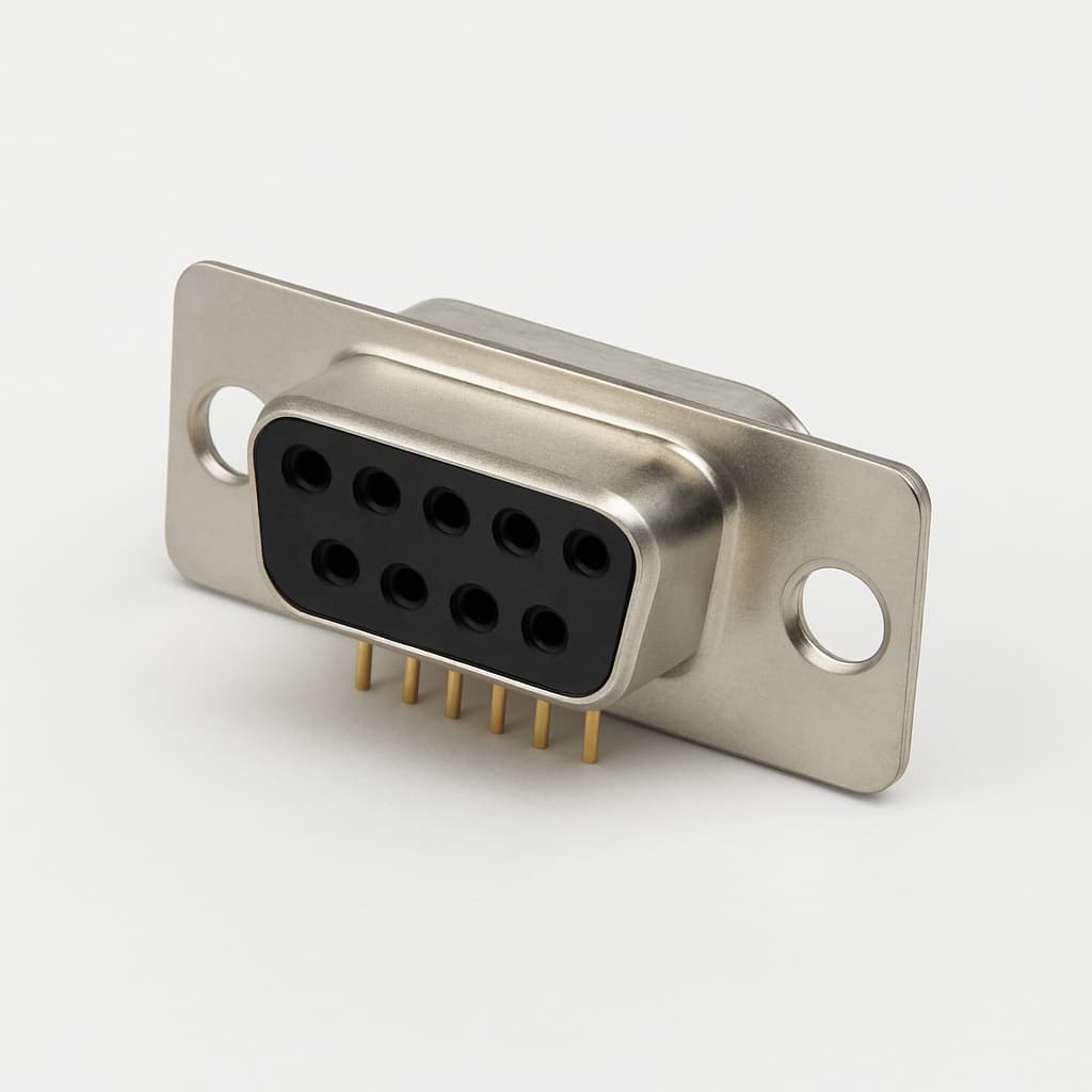 Molex / FCT 1731100077 (FWDRM09S25A) D-SUB Receptacle — illustrative AI-generated image