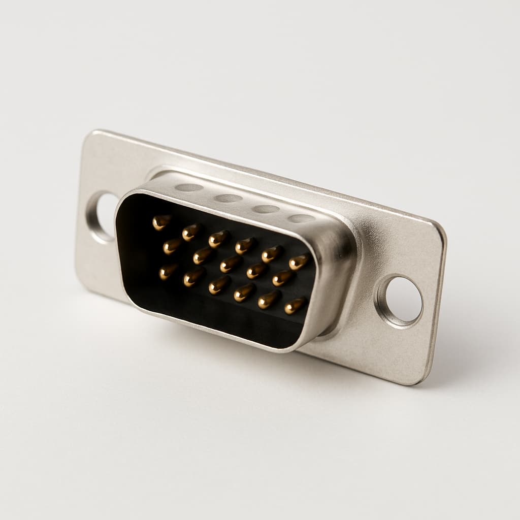 Molex / FCT 1731100064 (FWDRM15P1A) D-Sub Plug 15 Pin — illustrative AI-generated image