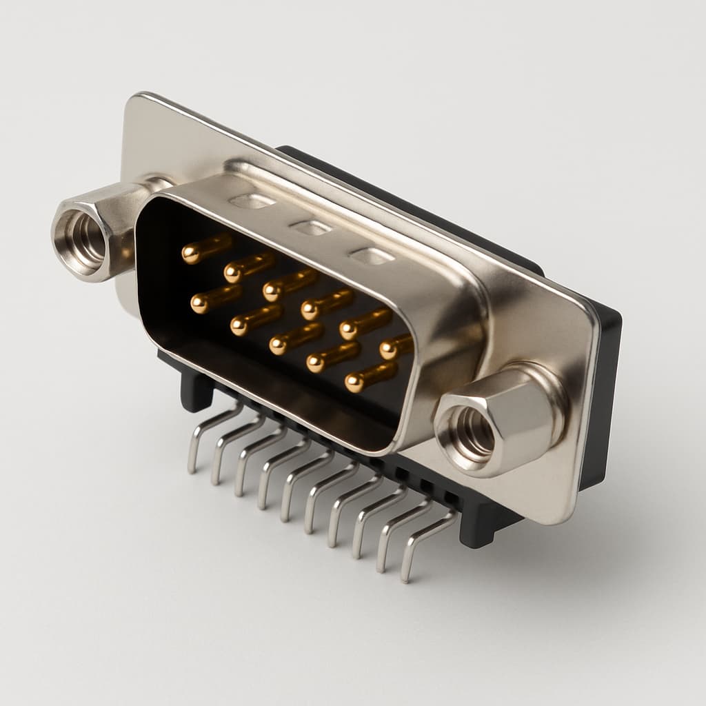 Molex / FCT 1731100074 (FWDRM15P25A) D-Sub Plug — illustrative AI-generated image