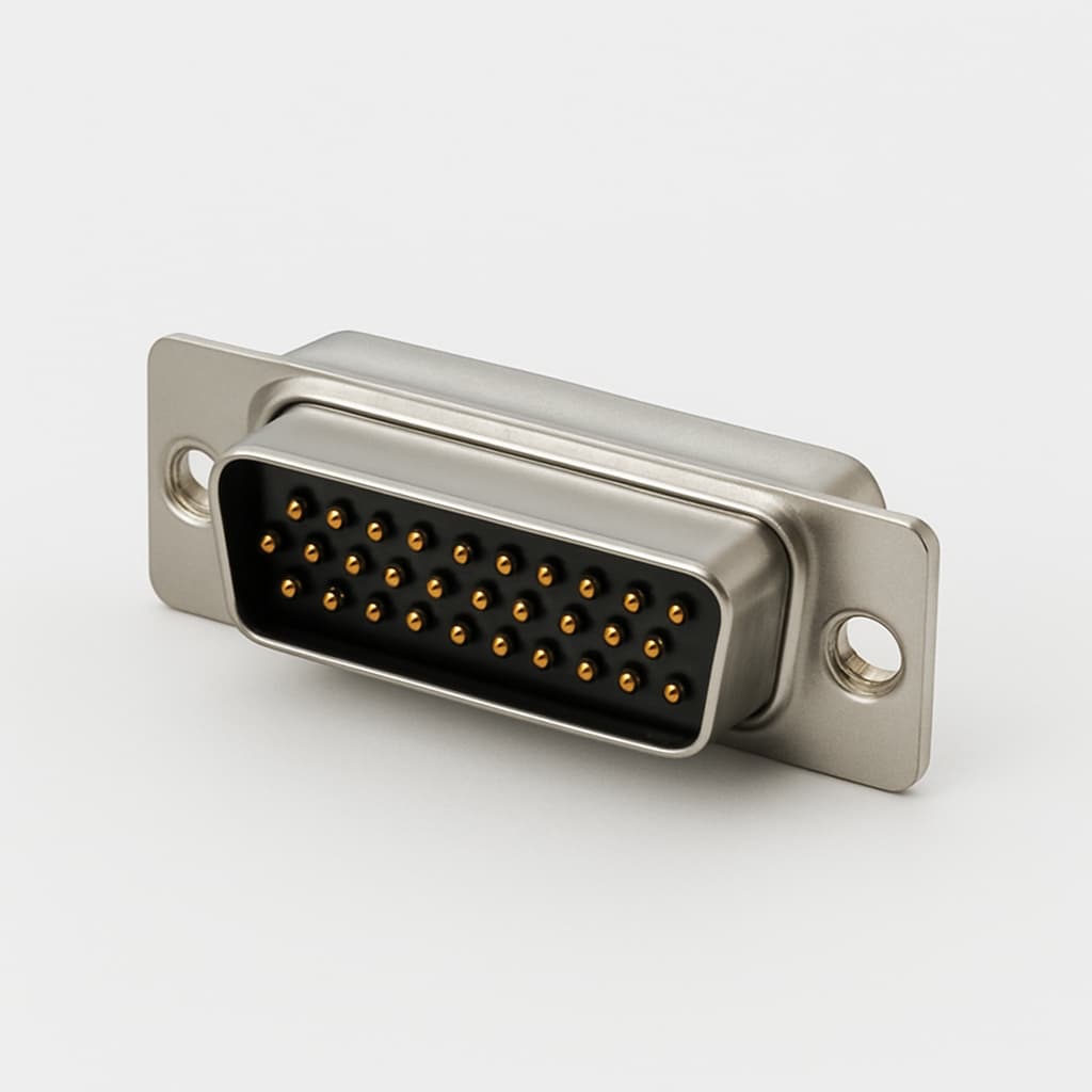 Molex / FCT 1731100055 (FWDRM25PA) D-Sub SDR Plug — illustrative AI-generated image