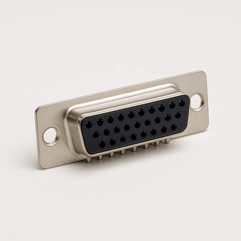 Molex / FCT 1731100079 (FWDRM25S25A) D-Sub Receptacle — illustrative AI-generated image
