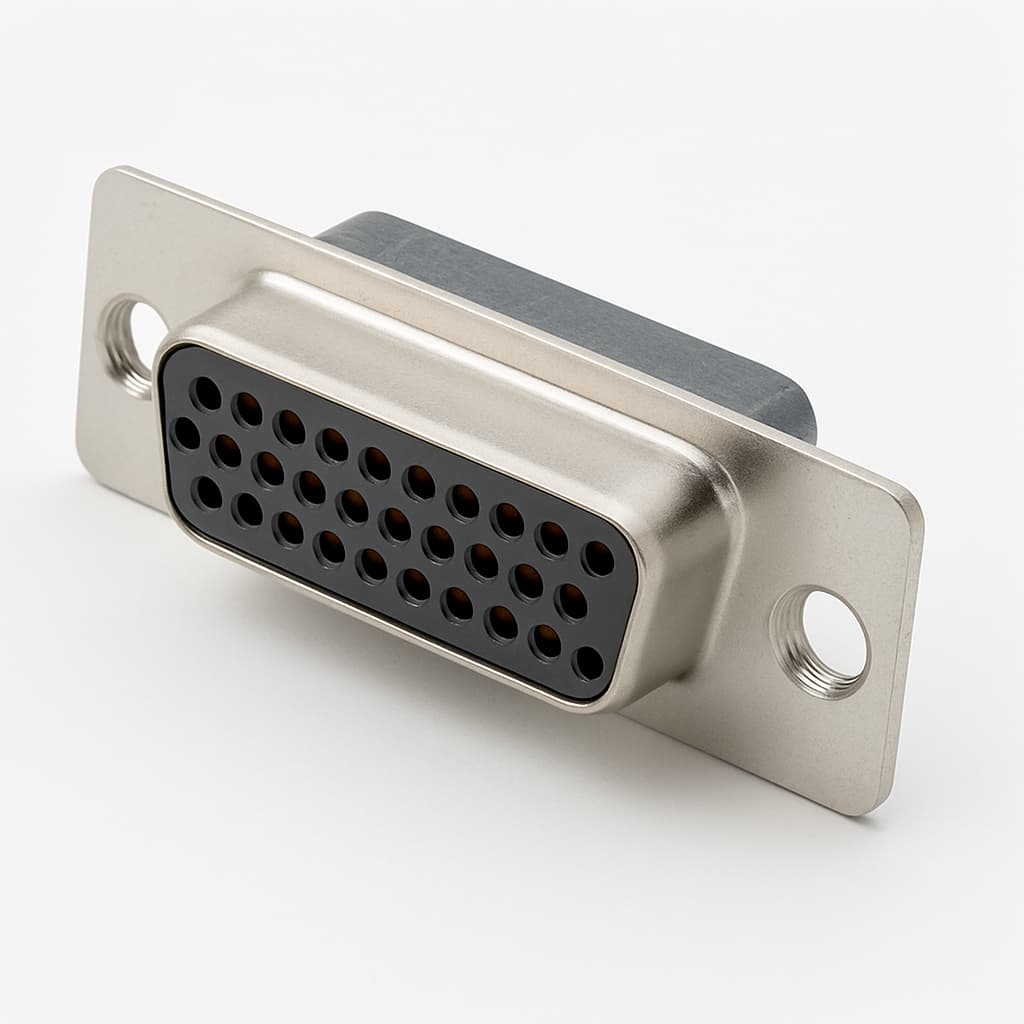 Molex / FCT 1731100060 (FWDRM25SA) D-Sub SDR Receptacle — illustrative AI-generated image