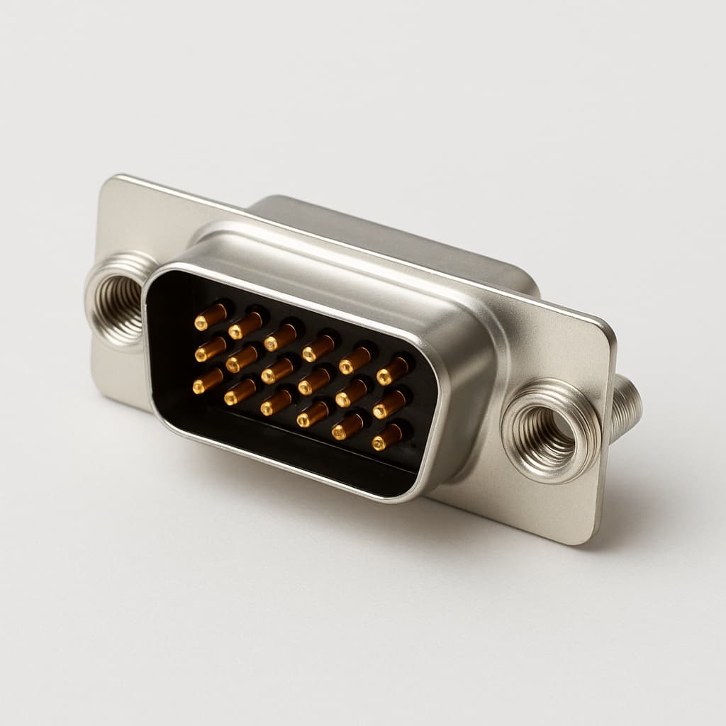Molex / FCT 1731091009 (FZ15P0G1) D-Sub SDR Plug — illustrative AI-generated image