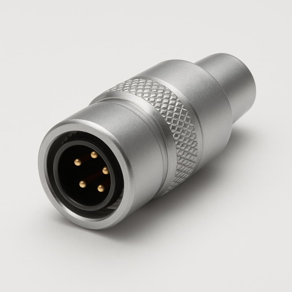 FGG.0K.304.CLAC50 4-Pole Male Solder Circular Connector — illustrative AI-generated image