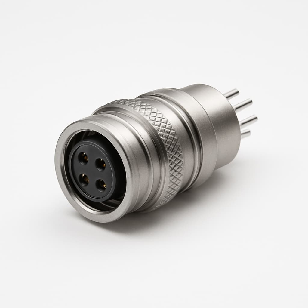 PHG.0K.304.CLLC50 4-pole Female Solder Connector — illustrative AI-generated image