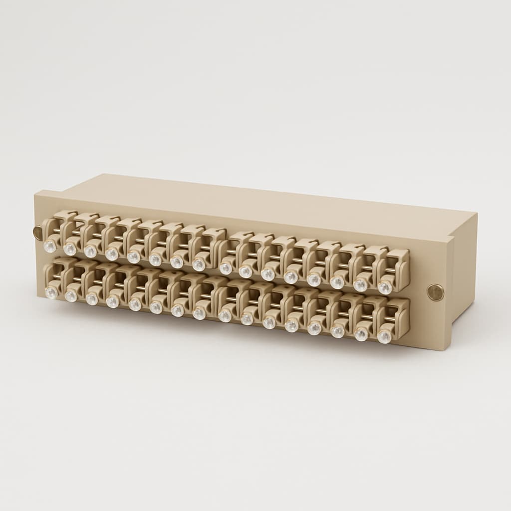 Telegartner H02030F0830 PROFI E 24x LC Duplex OM2 Beige — illustrative AI-generated image