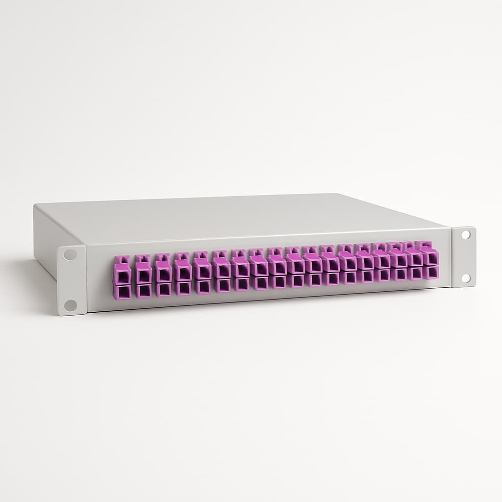 Telegaertner H02030N0016 19" Fiber Optic Patch Panel — illustrative AI-generated image