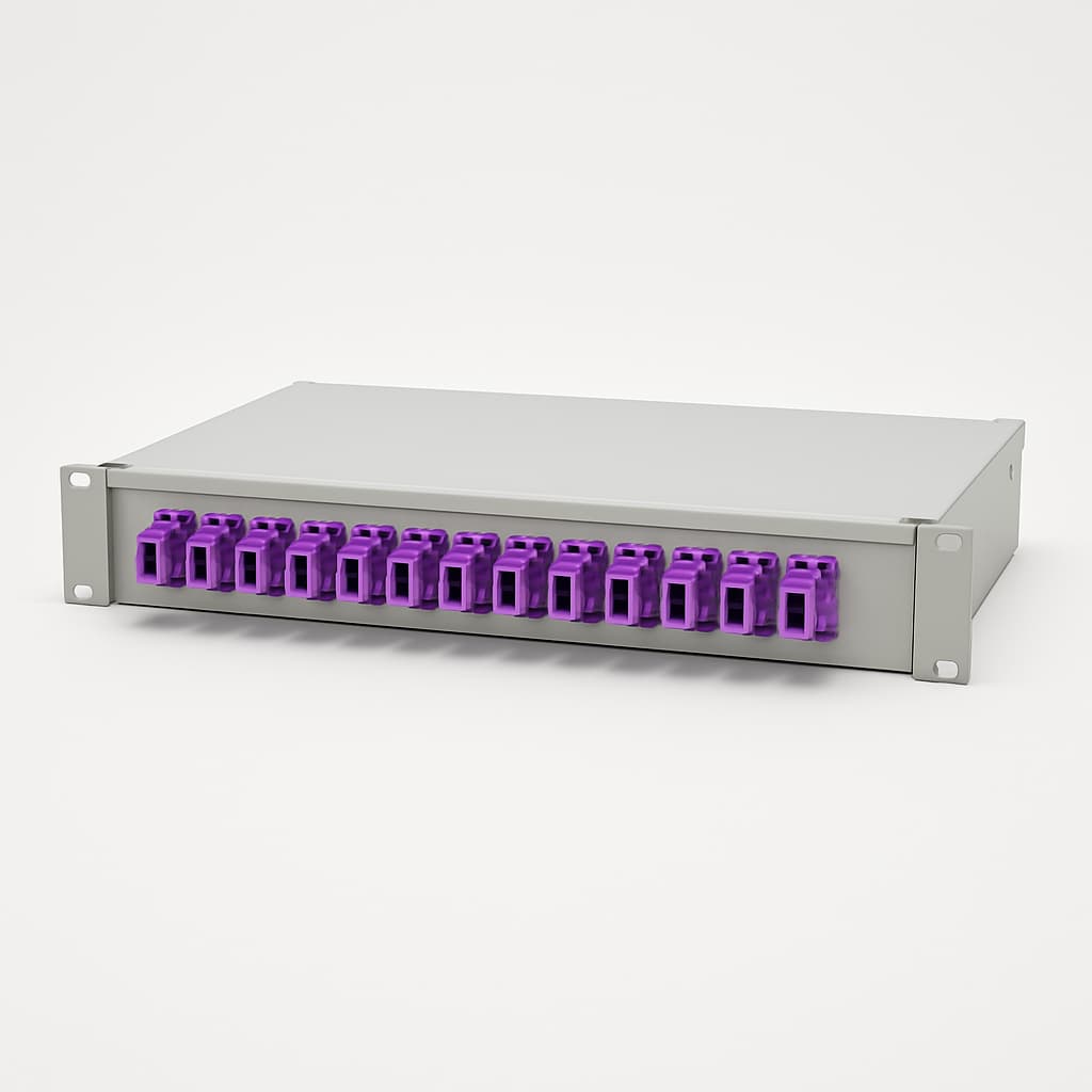 Telegaertner H02030N0022 19" Fiber Optic Patch Panel — illustrative AI-generated image