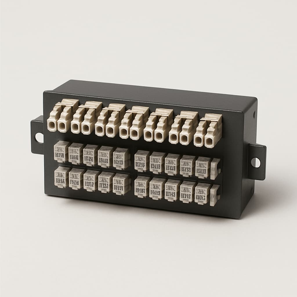 Telegartner H82050C2003 Modular STX 12x LC-D + 24 PT OM1 — illustrative AI-generated image