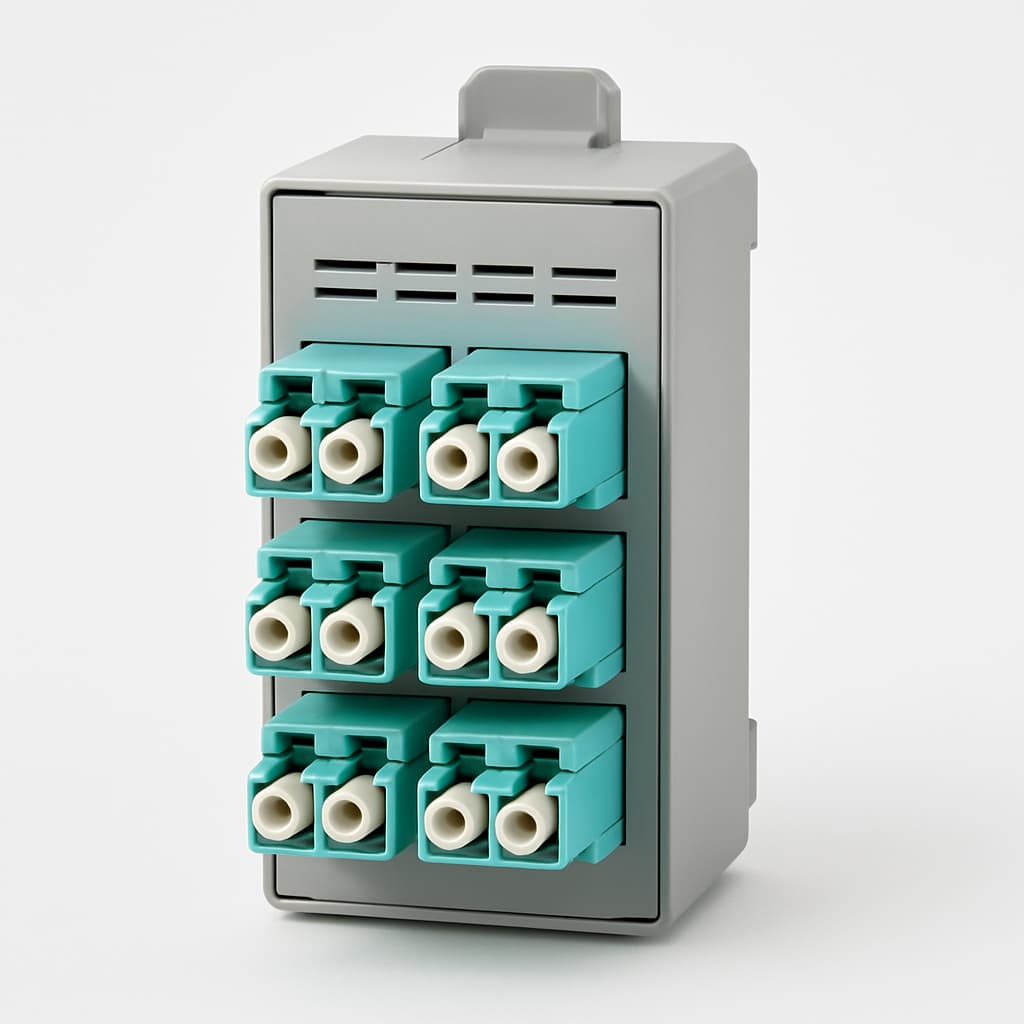 Telegartner H82050T2004 Modular STX 6x LC-Q MM Aqua — illustrative AI-generated image
