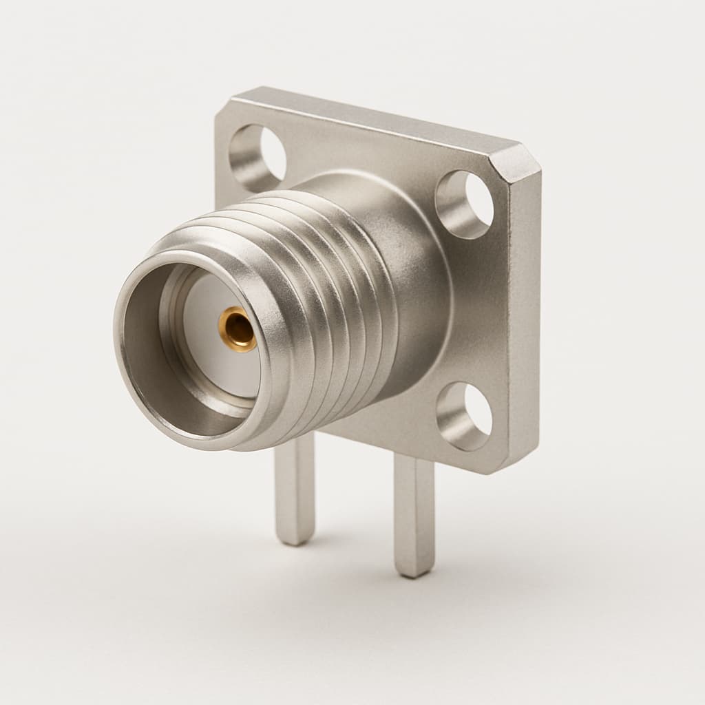 Telegartner J01151A1396 SMA Edge-Mount Receptacle — illustrative AI-generated image