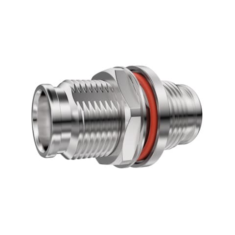 Telegaertner J01462A0001 2.2-5 Bulkhead Adaptor f-f