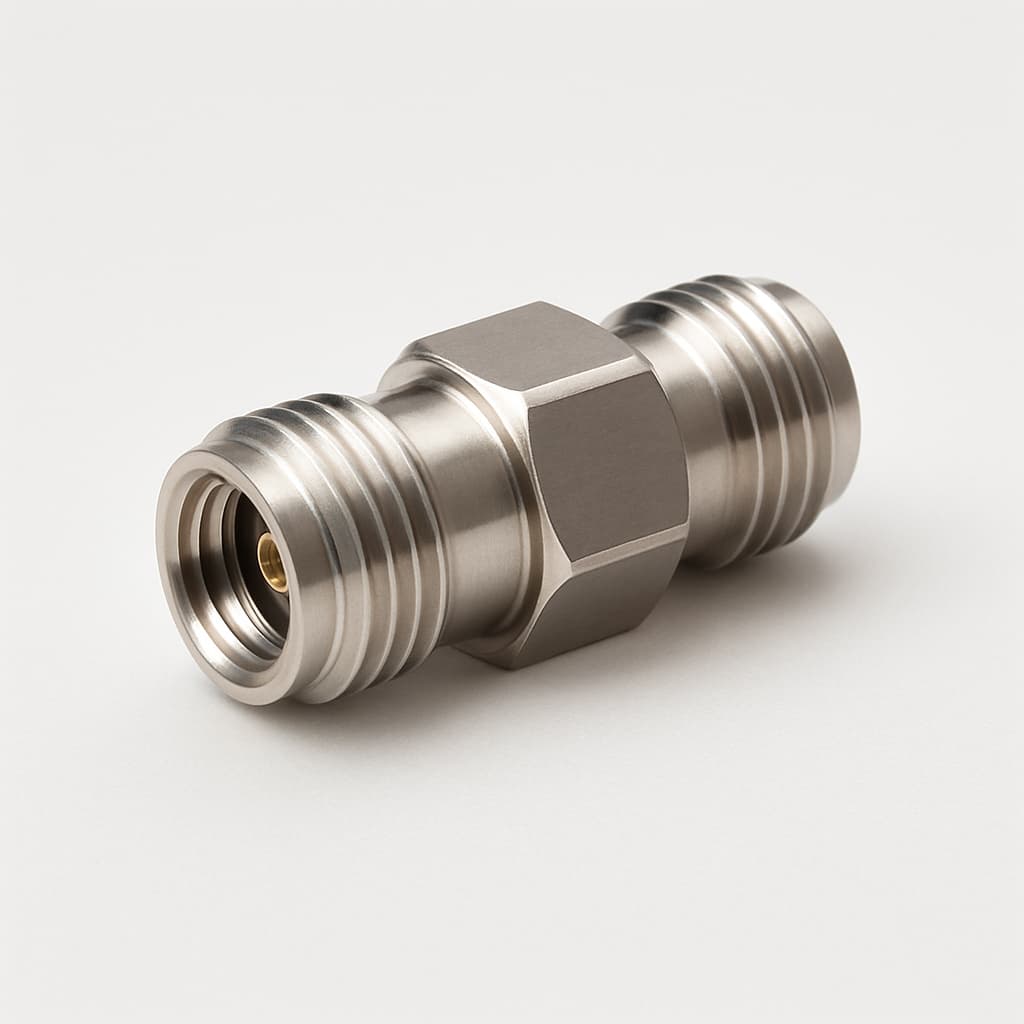 Telegartner J01522A0001 Precision Adapter 3.5mm (f-f), 27 GHz — illustrative AI-generated image