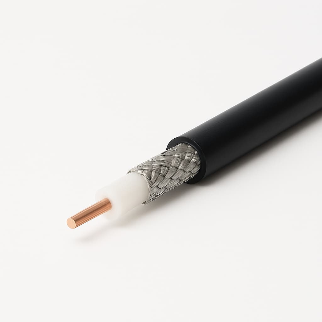 Telegartner L01000T0003 RG-58 PVC Coaxial Cable — illustrative AI-generated image