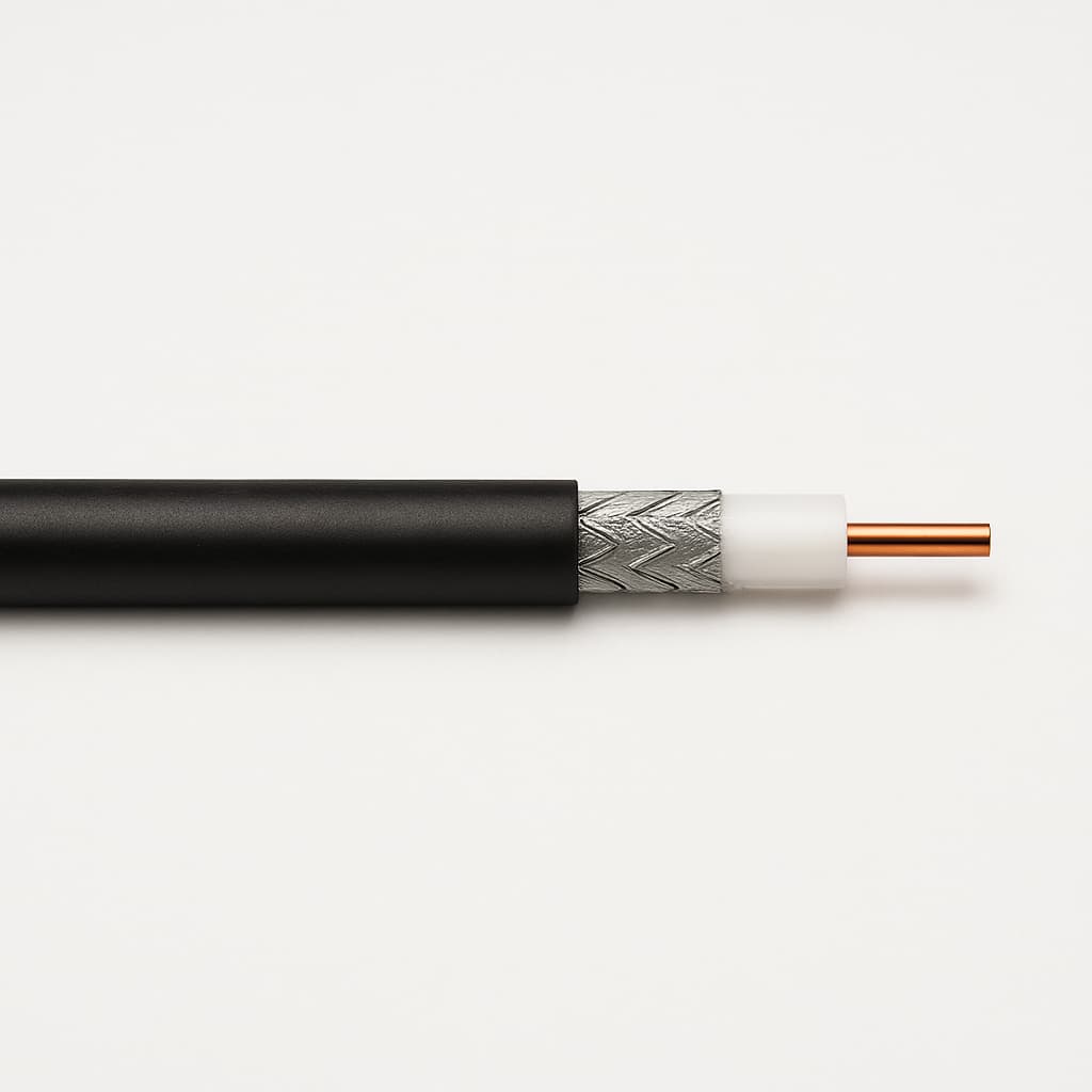 Telegartner L01020T0025 RG-58 FR LSZH UL Coaxial Cable — illustrative AI-generated image