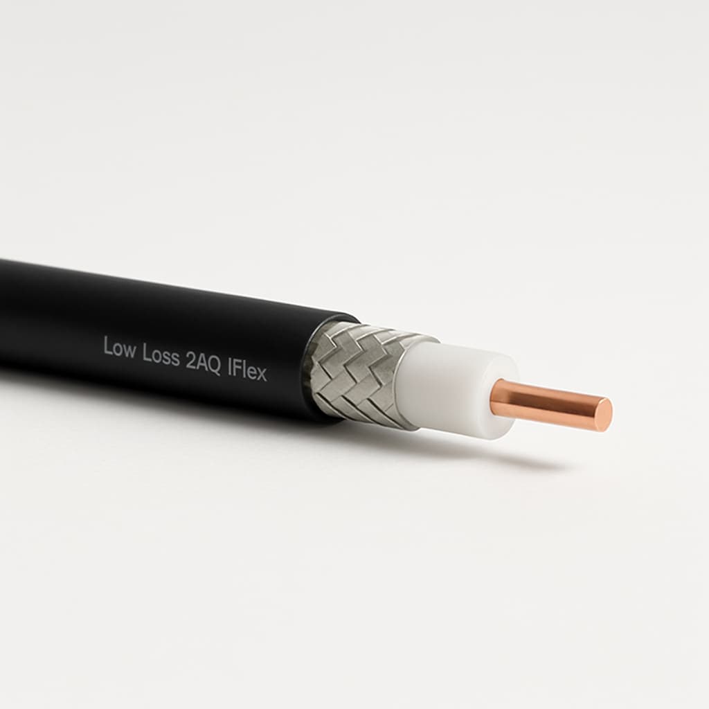 Telegartner L01021T0005 Low Loss 240 Flex Coaxial Cable — illustrative AI-generated image