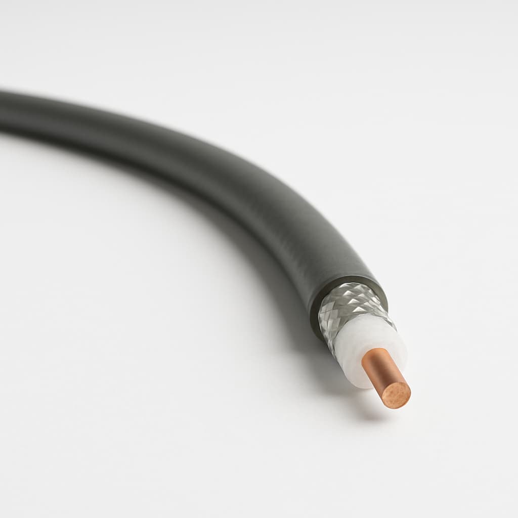 Telegartner L01030T0021 Semi-Flex .141 Coaxial Cable — illustrative AI-generated image