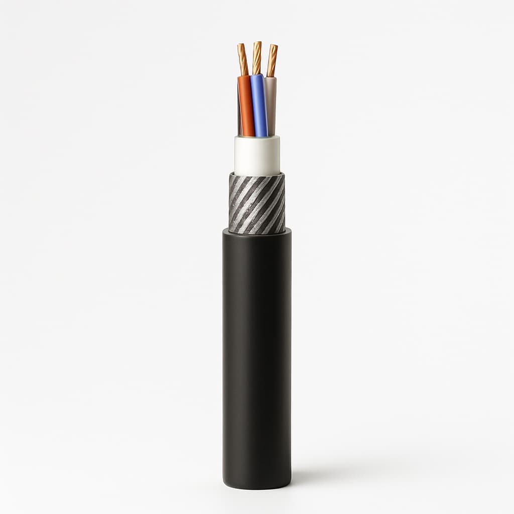 Telegartner L08020D0504 Armoured Outdoor Cable — illustrative AI-generated image