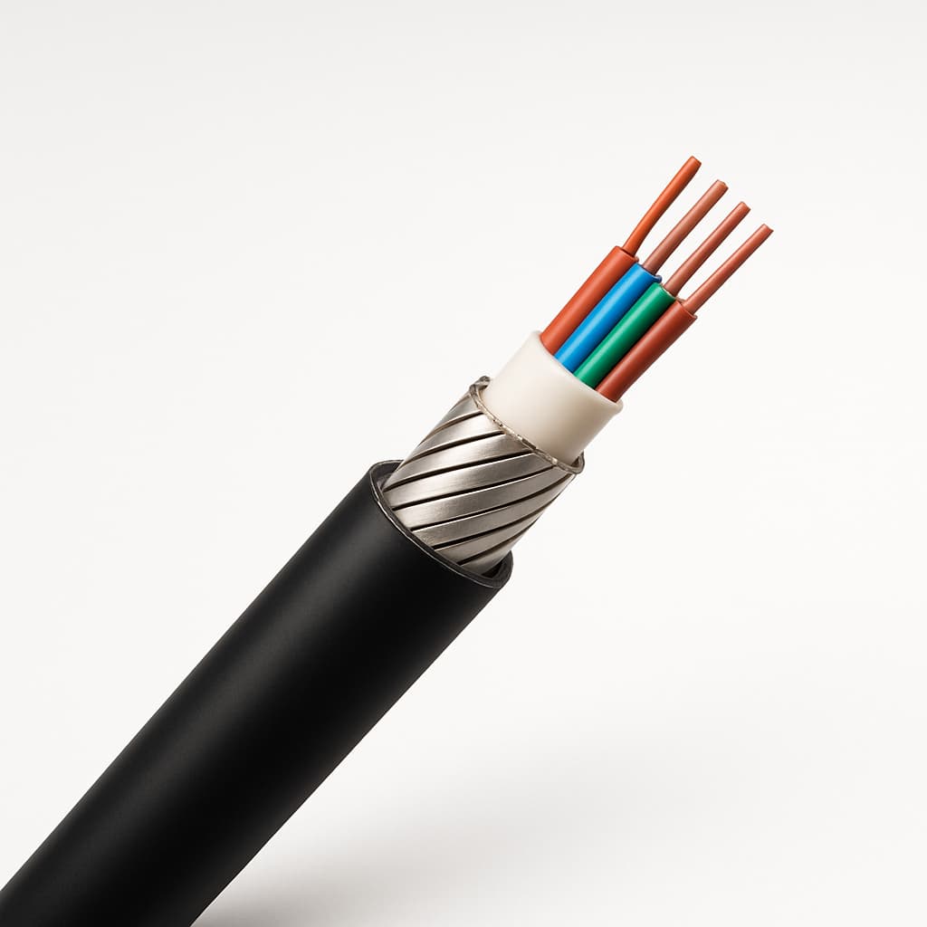 Telegartner L08021D0604 Armoured Outdoor Cable — illustrative AI-generated image
