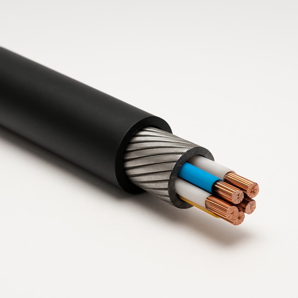 Telegartner L08021D0605 Armoured Outdoor Cable — illustrative AI-generated image