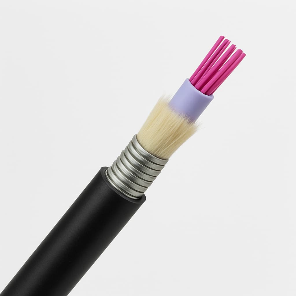 Telegartner L08021D0703 Armoured Outdoor Cable OM4 — illustrative AI-generated image