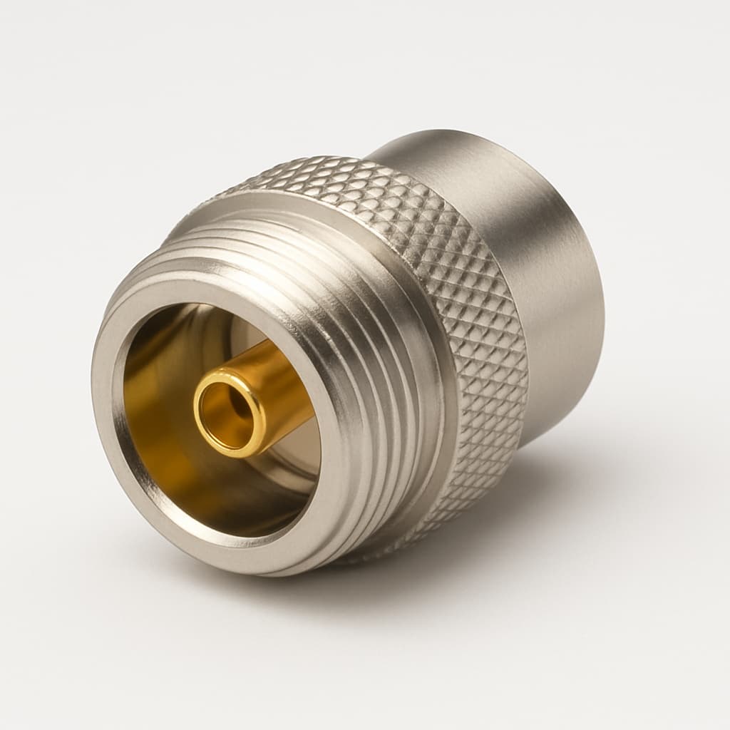C00011A1944 Female N-Connector Gold Contact — illustrative AI-generated image