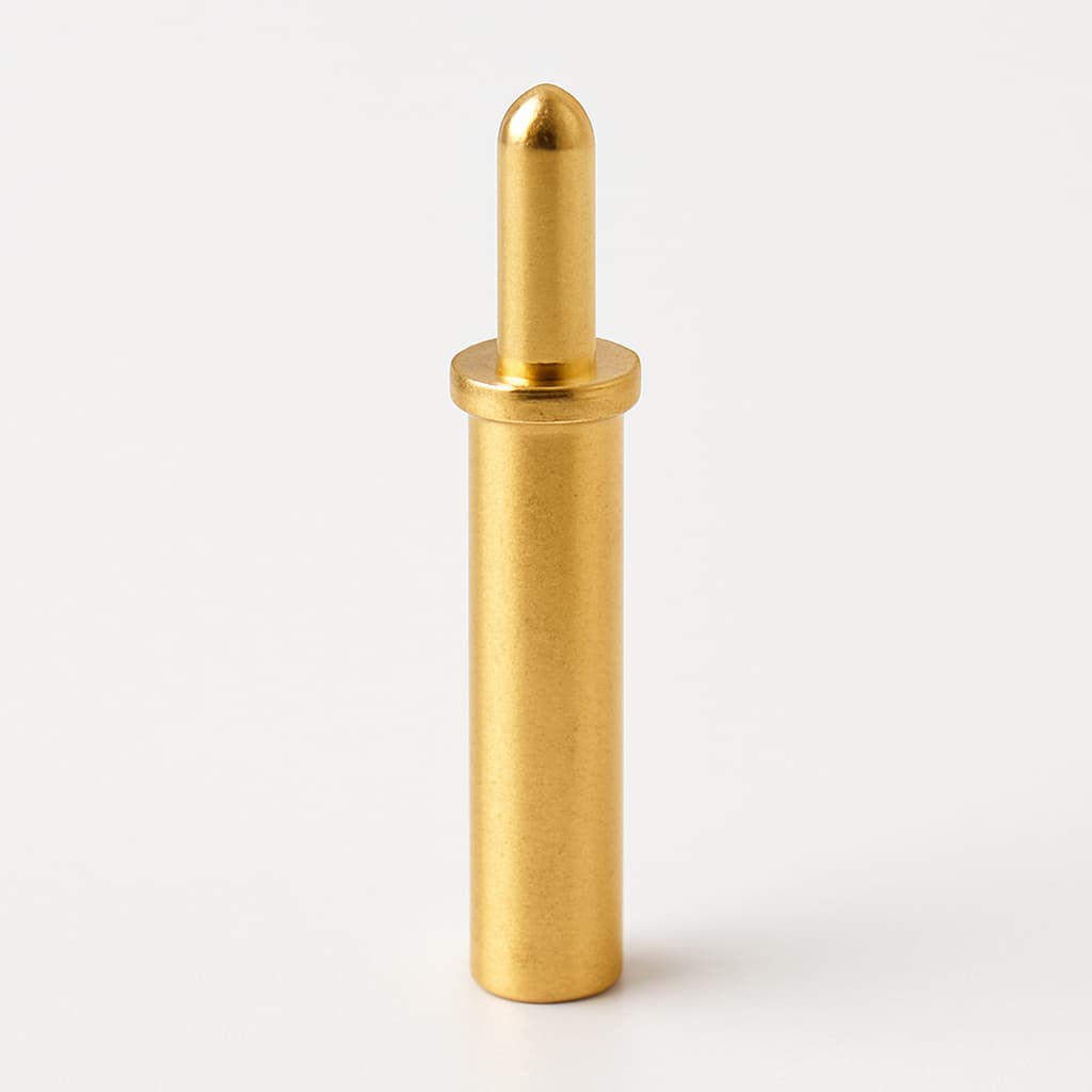 J01020A0108 Male Contact for N Connector, Gold — illustrative AI-generated image
