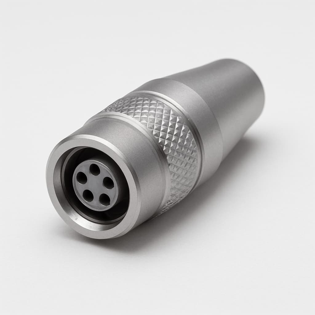 LEMO PHG.0pin304.CYMC50 4-pin Female Connector — illustrative AI-generated image