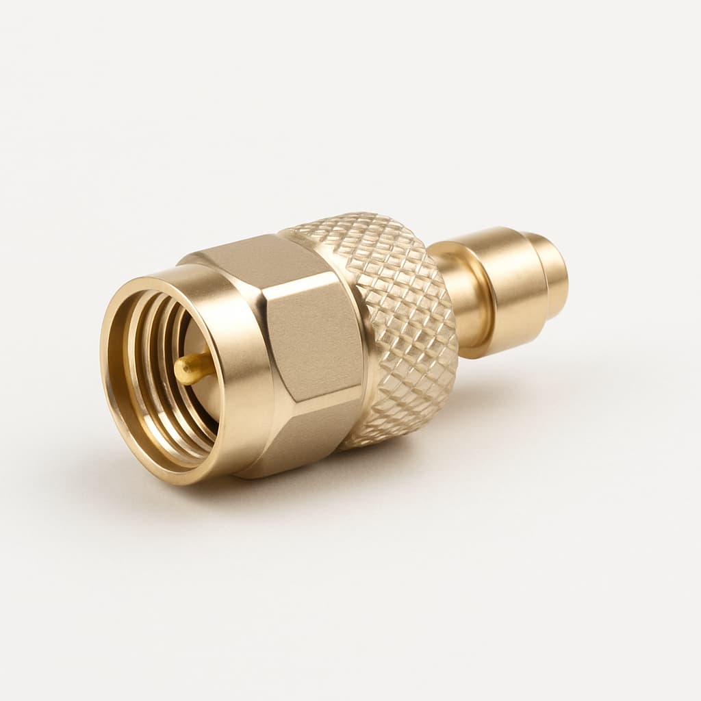 Amphenol SMA-MMCX Male-Female Adaptor — illustrative AI-generated image