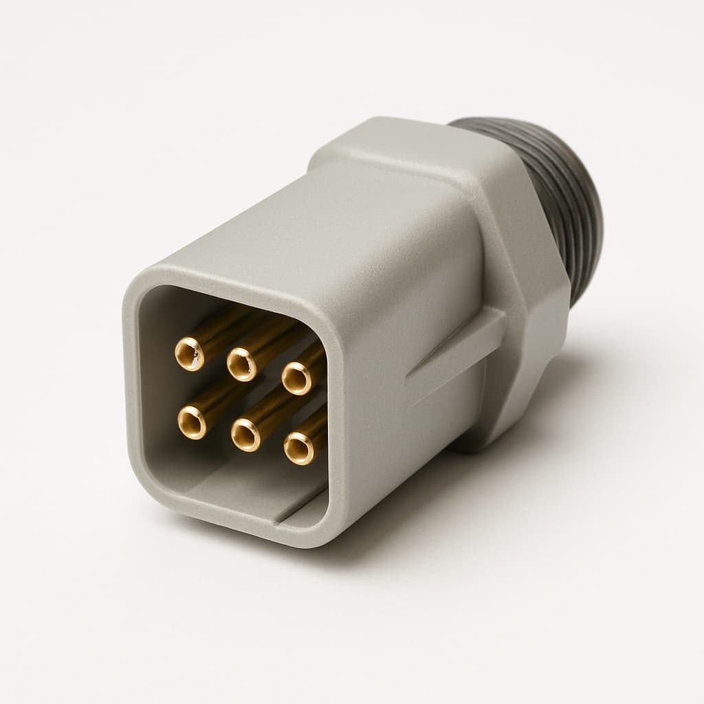 ODU S42A1S-P06MJG0-600S 6P Male Connector — illustrative AI-generated image