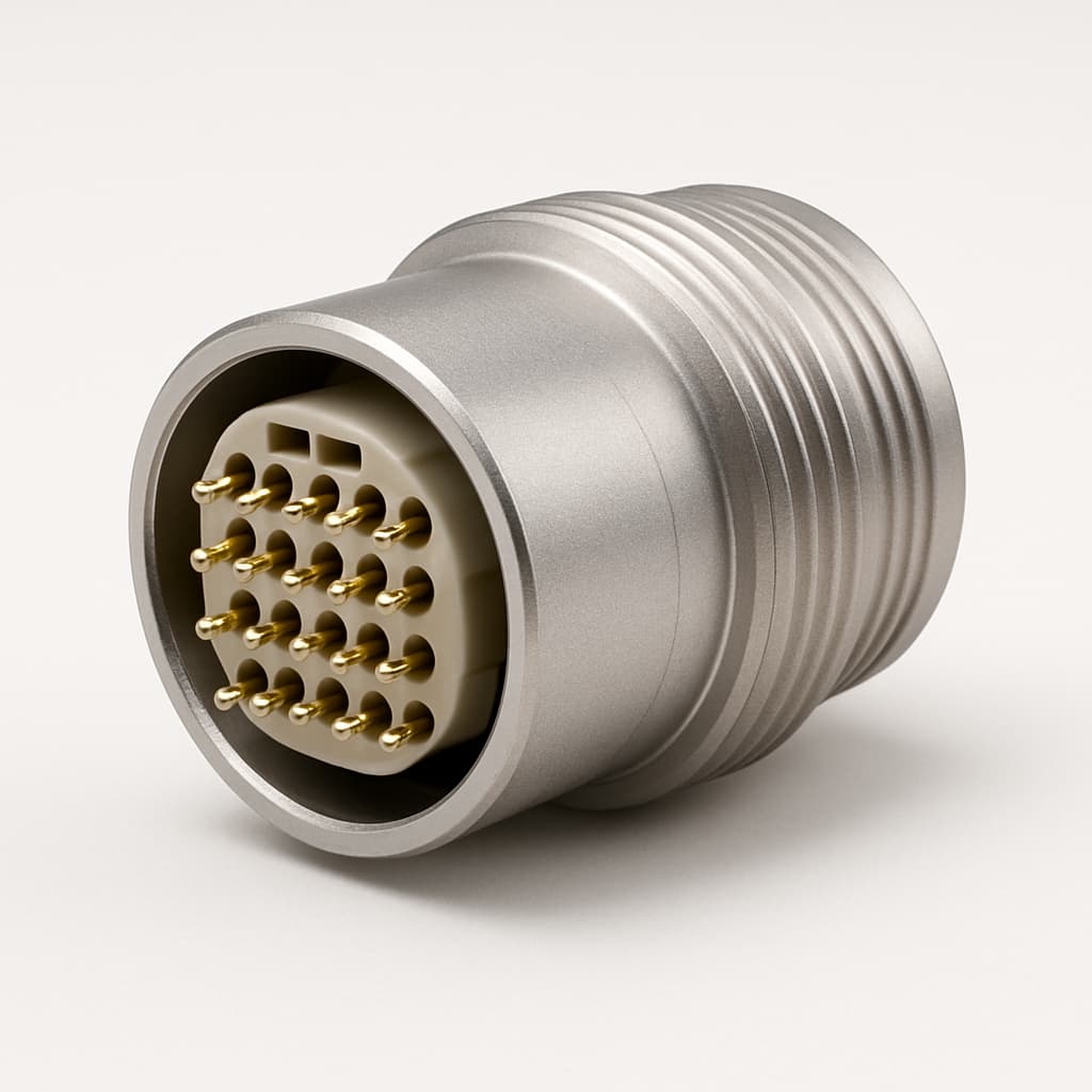 ODU S42C1S-P16MFD0-750S 16P Male Connector — illustrative AI-generated image