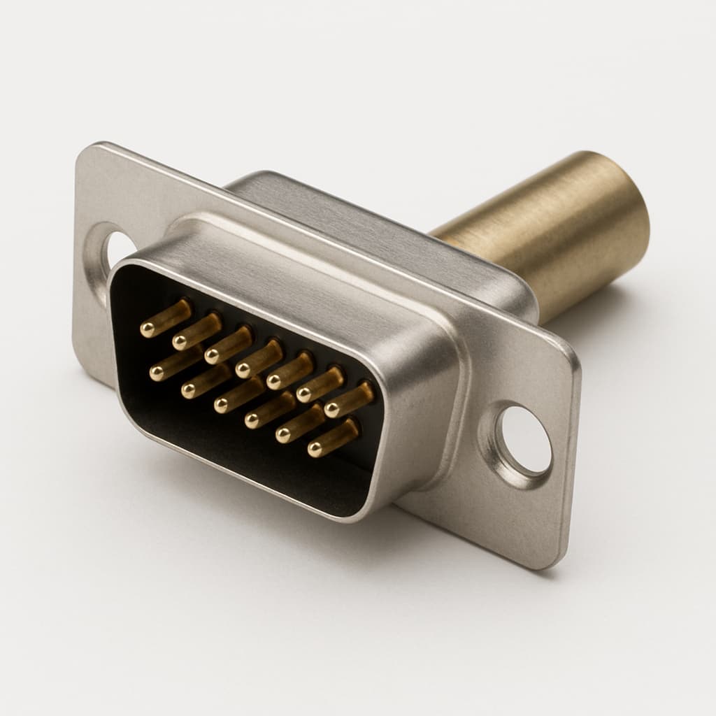 Molex / FCT FUT15P7-K120 D-Sub Crimp — illustrative AI-generated image