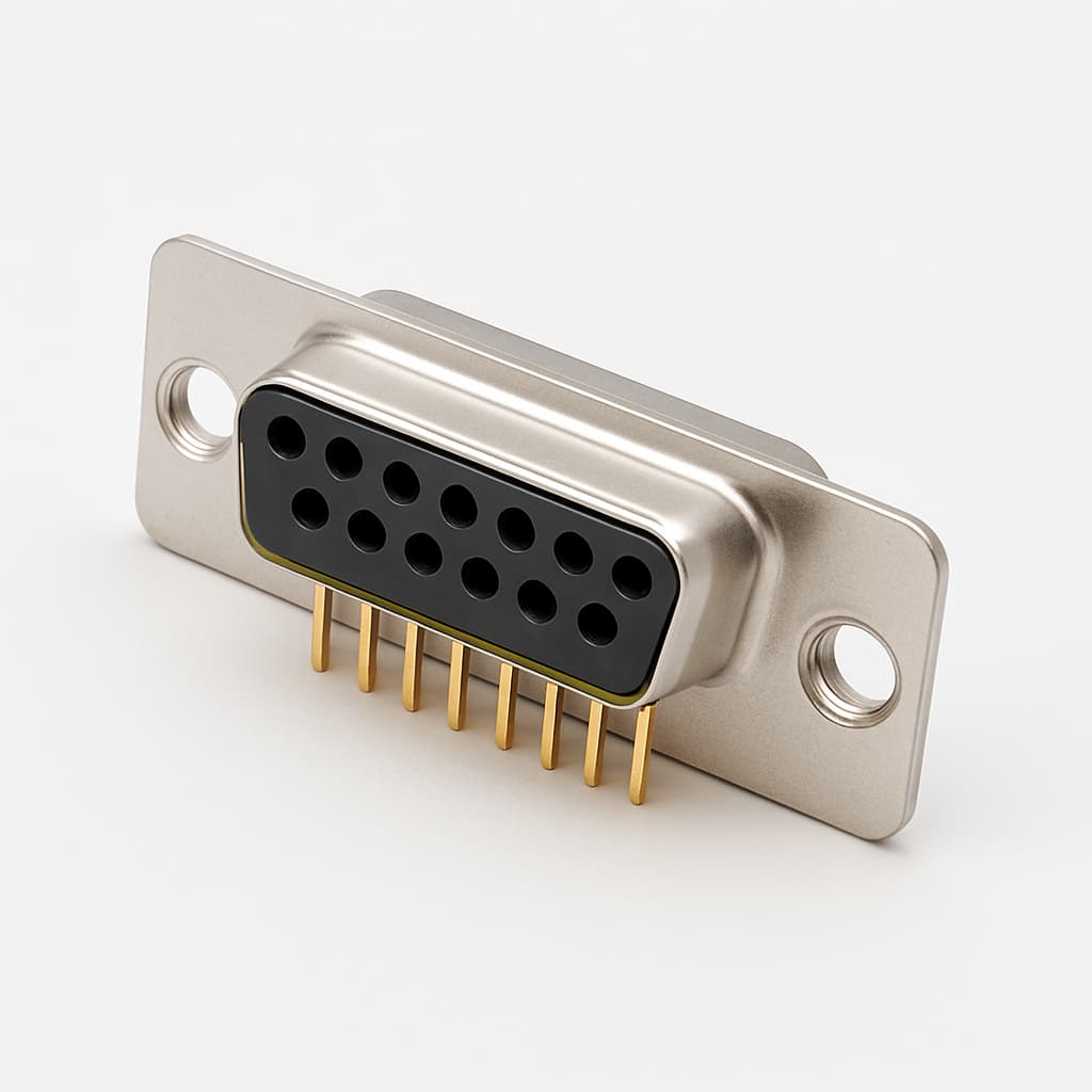 Molex / FCT 1731130456 (F09-15S116G2-0904) HD D-Sub PCB Connector — illustrative AI-generated image
